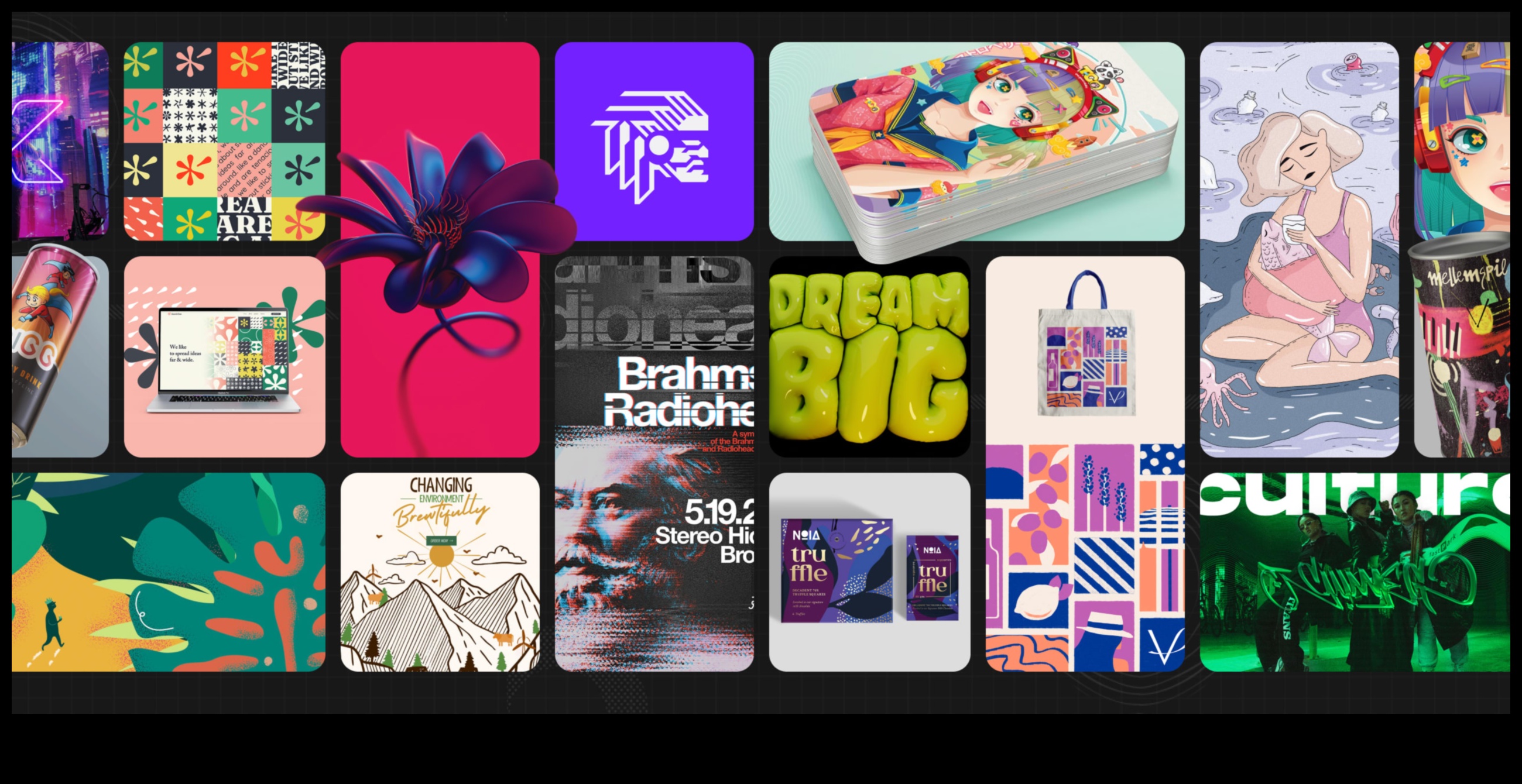 קנבסים יצירתיים: אמנות חקר העיצוב במגמות