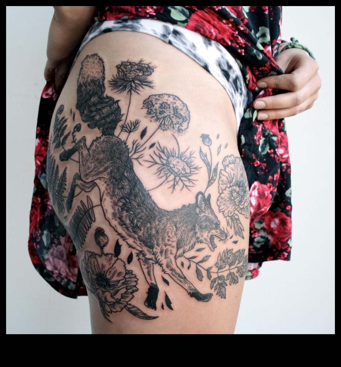 החי והצומח של הטבע מקשטים קעקועים יפניים 4 הקנבס של הטבע: החי והצומח מוחי בקעקועים יפניים